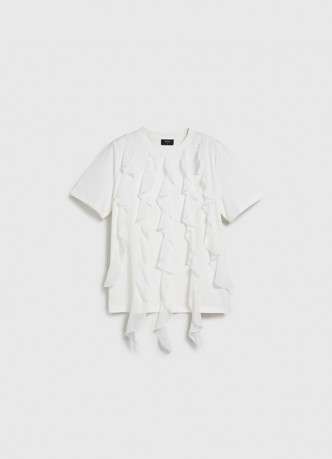 Футболка оверсайз с воланами