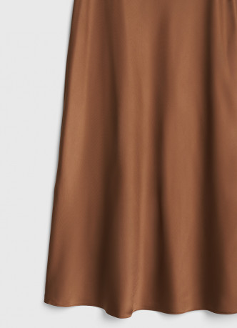 Сатиновая юбка А-силуэта