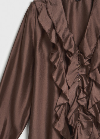 Блузка из лиоцелла с рюшами