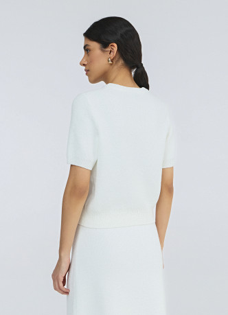 Укороченный кардиган с коротким рукавом