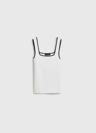 Вязаный топ с контрастной отделкой