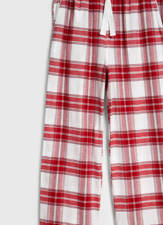 Пижамные брюки в клетку из фланели