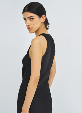 Сатиновое платье макси