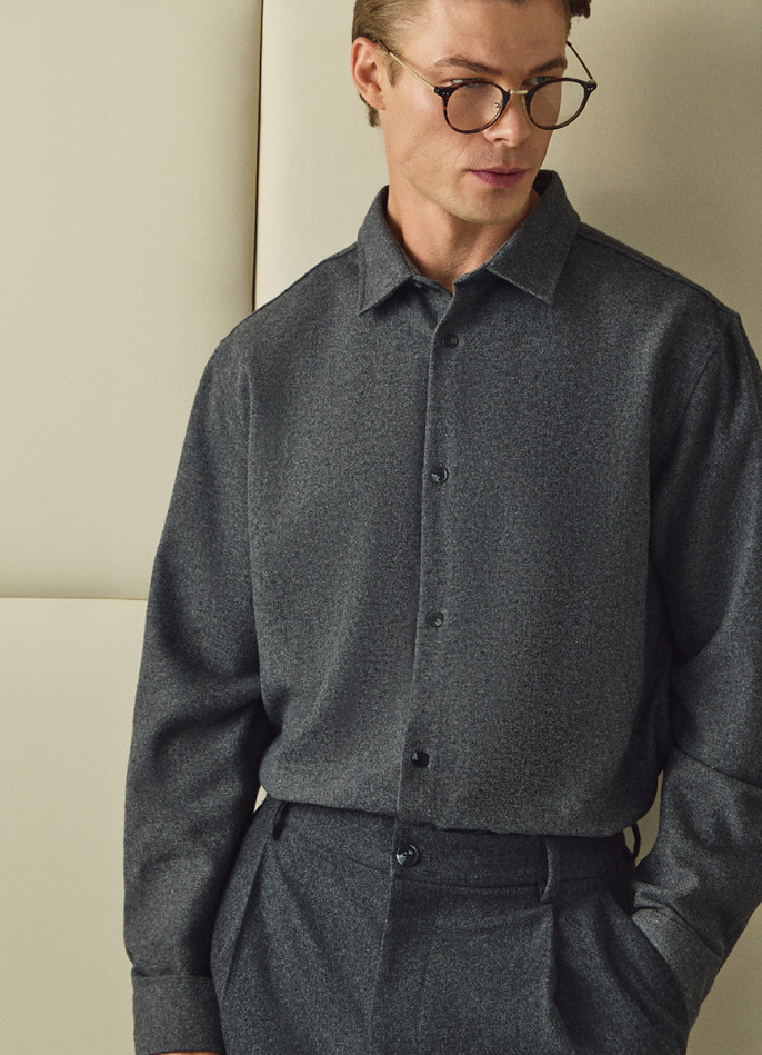 Рубашка из смесовой шерсти