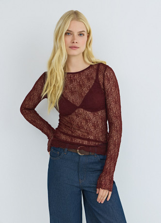 Кружевной лонгслив