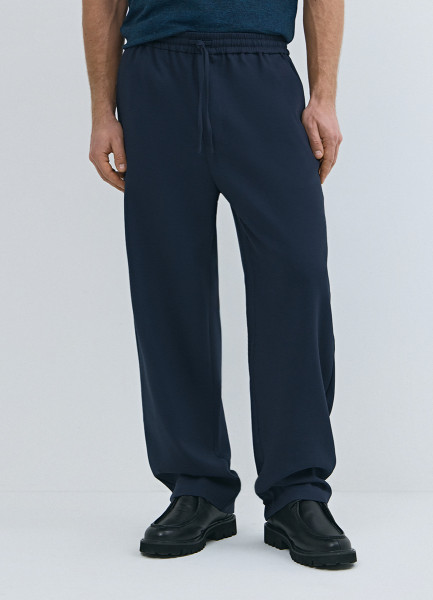 

Широкие брюки на кулиске, Синий