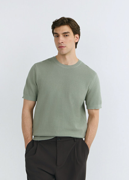 Футболка из текстурной ткани Зеленый 2599₽