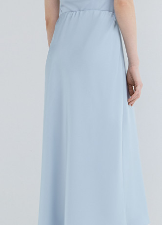 Атласная юбка миди А-силуэта