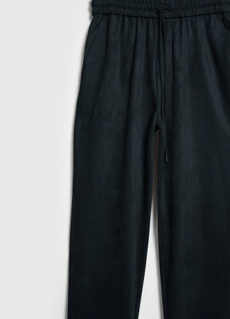 Брюки Baggy из искусственной замши