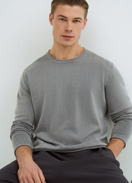 

Джемпер с эффектом стирки, Серый
