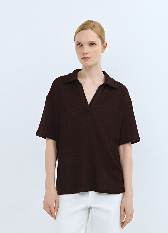 Поло из кроеного трикотажа