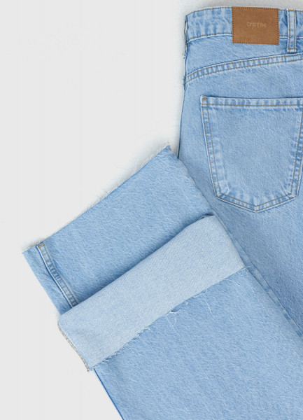 Широкие джинсы с высокой посадкой, Голубой O`Stin LP465OO02-D5 - фото 9