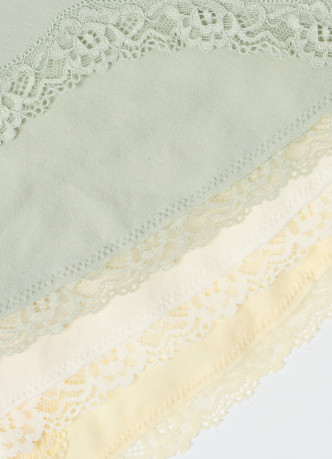 Классические брифы с кружевом, 3 шт.