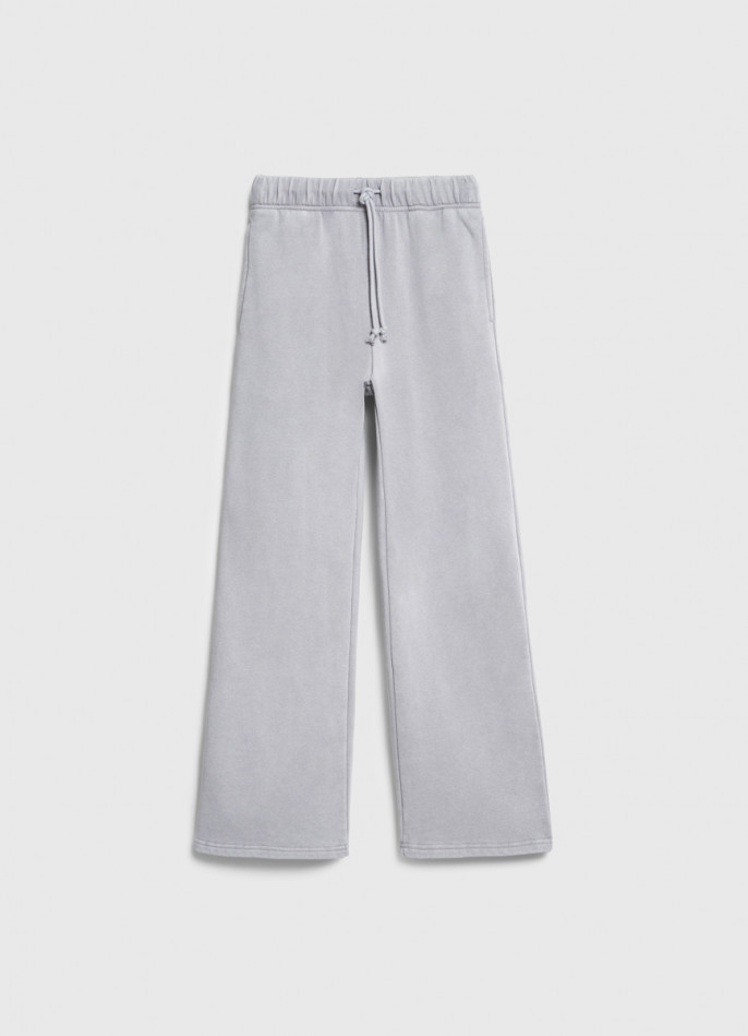 Широкие трикотажные брюки для девочек