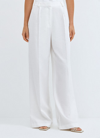 Прямые брюки со льном