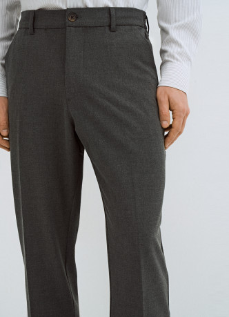 Прямые брюки с эластичным поясом