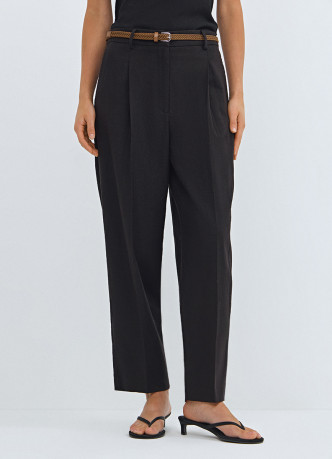 Зауженные брюки с поясом