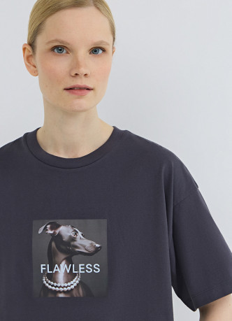 Футболка оверсайз с принтом