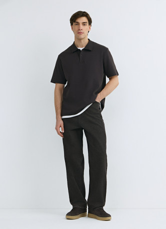 Поло с имитацией второго слоя