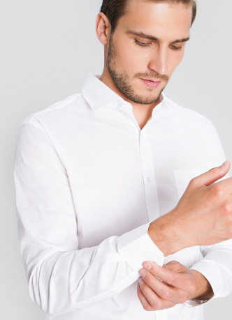 Однотонная рубашка Slim Fit