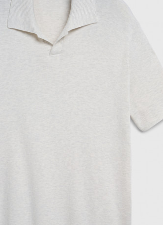 Вязаное поло с коротким рукавом