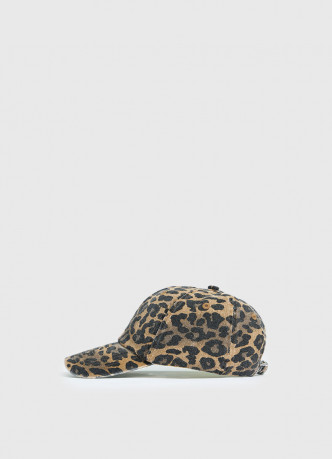 Джинсовая бейсболка с анималистичным принтом