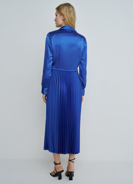 Плиссированная юбка миди, Голубой O`Stin LD4653O02-63 - фото 3