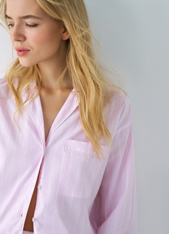 Пижамная рубашка в полоску