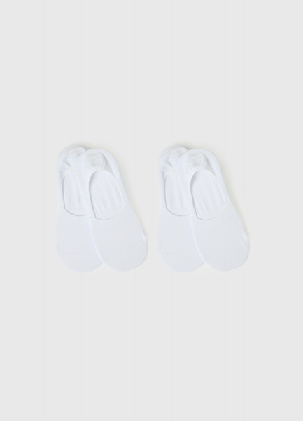 

Носки-подследники из хлопка, 2 пары, Белый