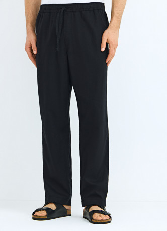 Брюки изо льна и хлопка