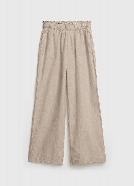 Широкие брюки из хлопка и льна, Бежевый O`Stin LP66A3O02-T2, размер 48 - фото 7