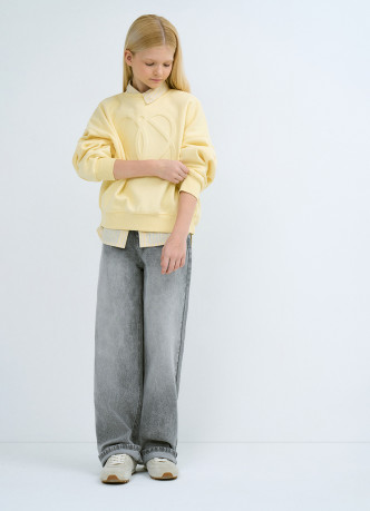 Свитшот с объёмным принтом для девочек