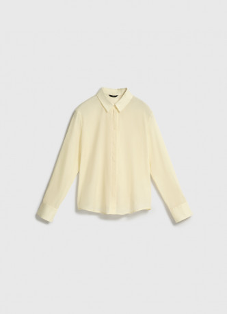 Полупрозрачная рубашка из хлопка и рами