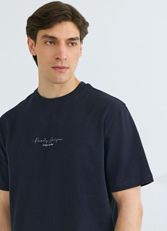 Футболка из плотного хлопка с текстовым принтом