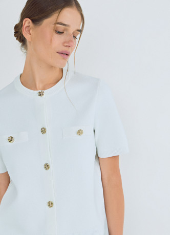 Кардиган с коротким рукавом