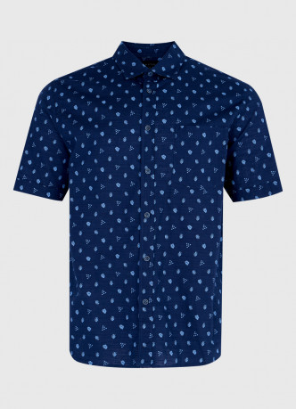 Рубашка Regular Fit из хлопка с принтом