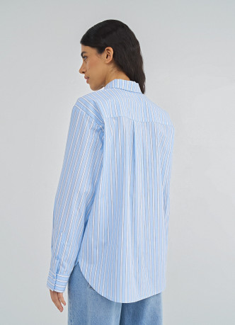Рубашка в полоску из хлопка