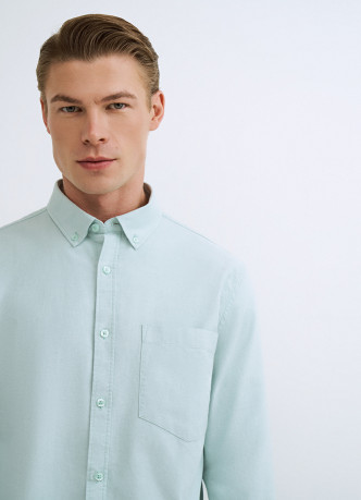 Рубашка из ткани оксфорд