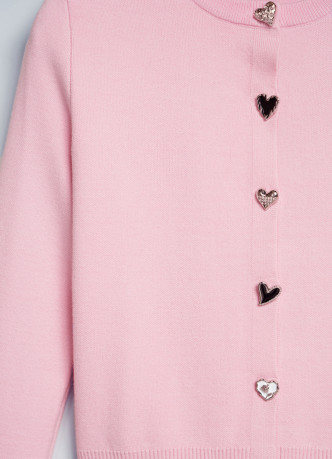 Вязаный кардиган с фигурными пуговицами