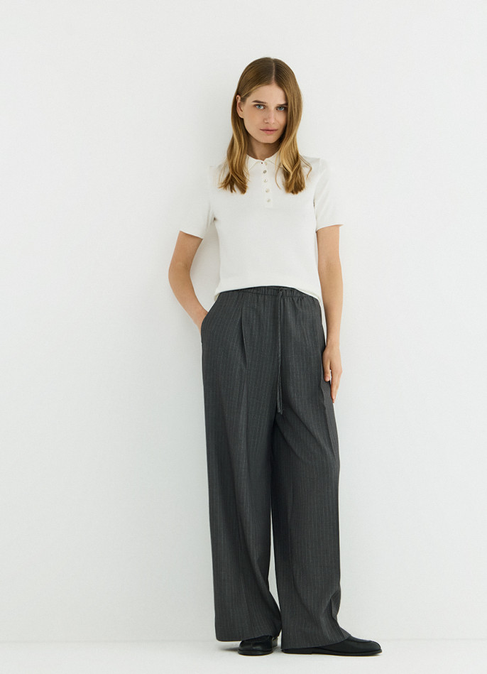 Широкие брюки с кулиской