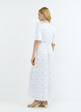 Платье миди с принтом