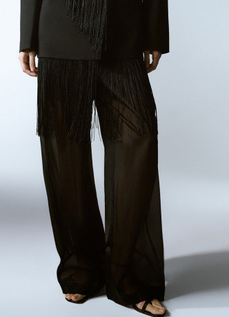 Полупрозрачные брюки из органзы