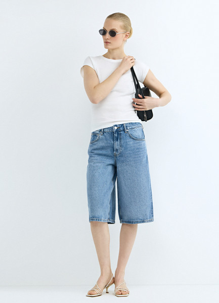 Джинсовые шорты-бермуды Голубой 3599₽