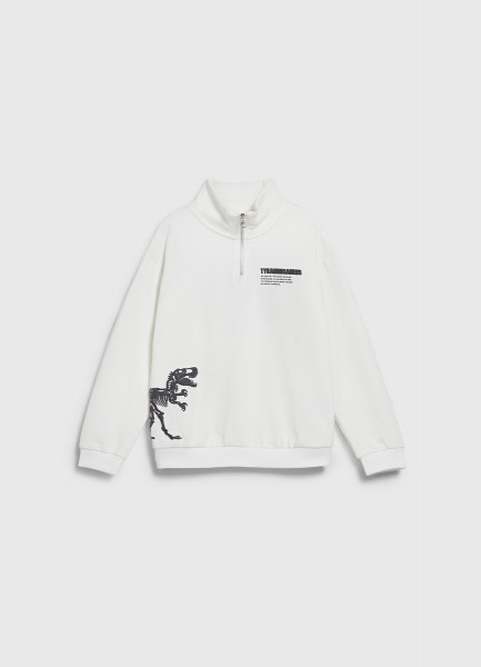 Свитшот с воротником-стойкой на молнии для мальчиков Бежевый 1999₽