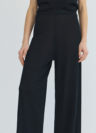 Широкие вязаные брюки