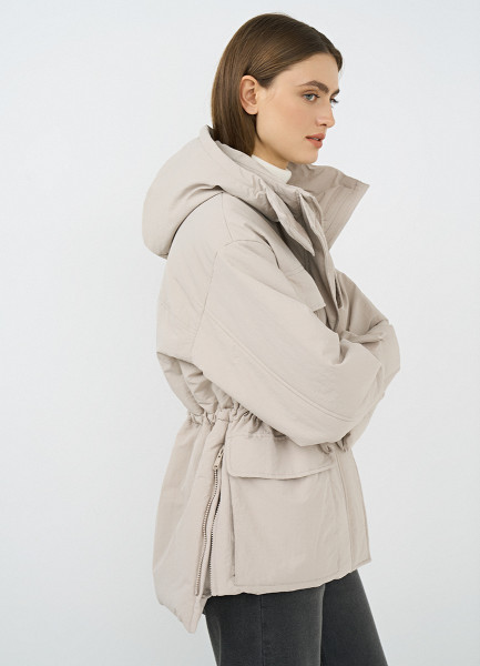 Удлинённая куртка с накладными карманами, Бежевый O`Stin LJ664DO02-T2