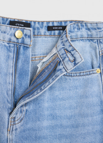 Широкие джинсы с кружевом