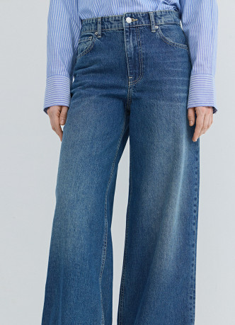 Ультраширокие джинсы с высокой посадкой