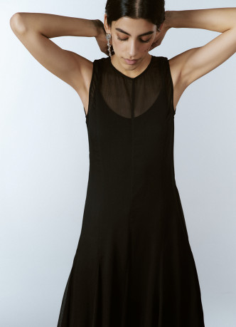 Шифоновое платье А-силуэта