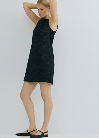 Платье мини из жаккарда